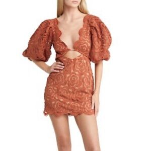 For Love and Lemons Letitia Puff Sleeve Dress (Size Small)